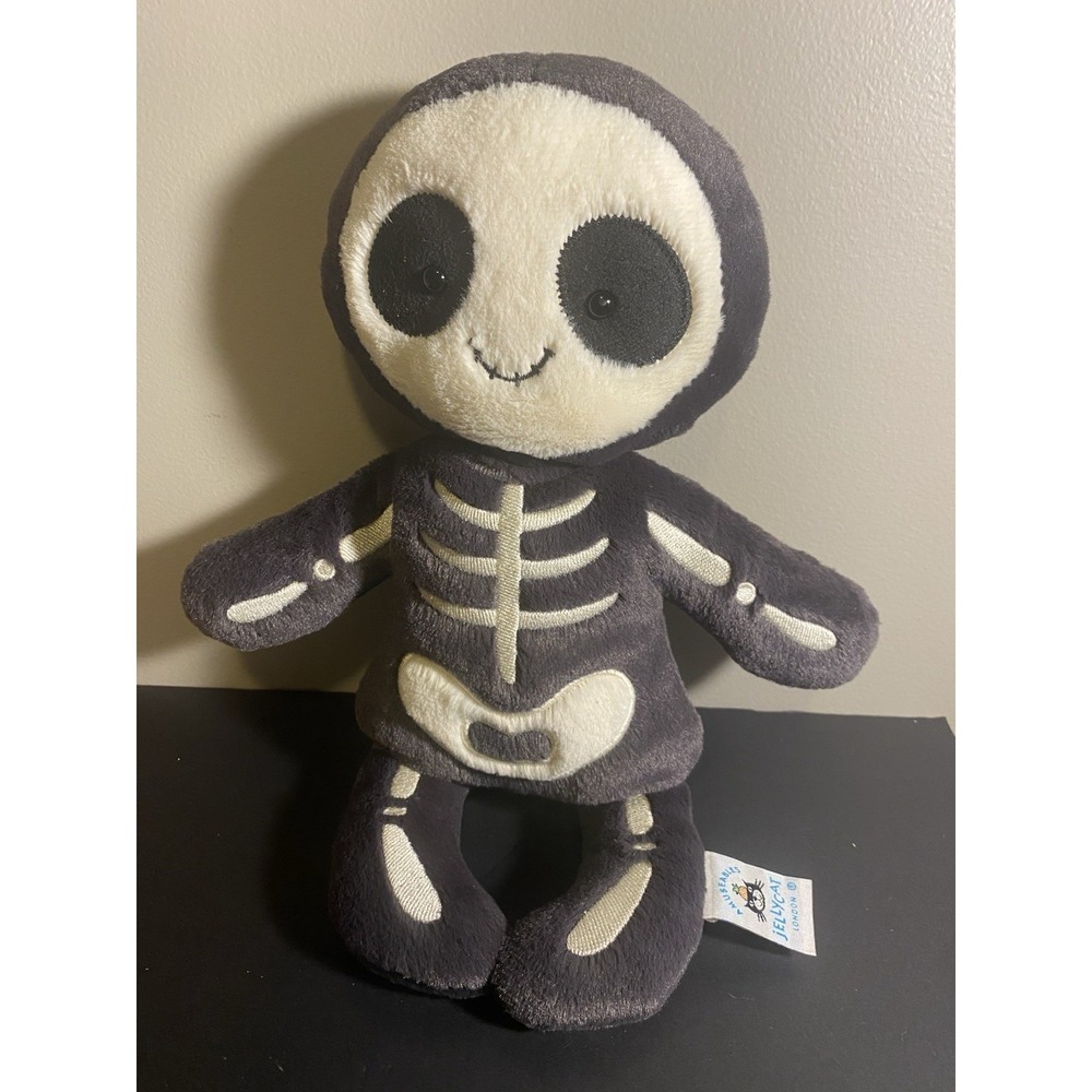 Jellycat Skeleton Bob Plush Toy Soft & Cute Halloween Limited Edition